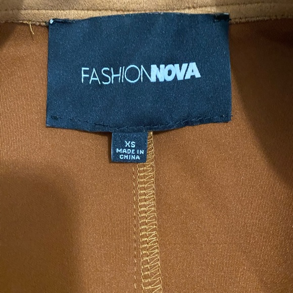 Fashion Nova Tan Suede Trench Coat - Picture 7 of 9